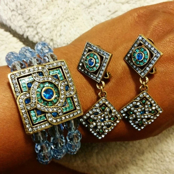 Bracelet & Earrings Set | Beads n Bling Clip-On - Picture 2 of 5